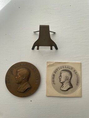 Antique Bronze  John Kennedy Coin Metal Classic  Finish